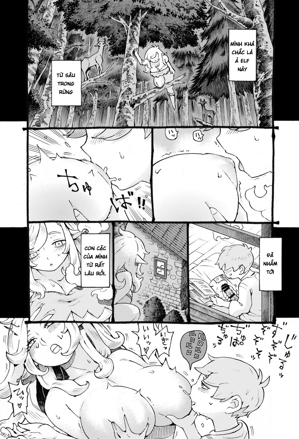 Đọc truyện hentai Cẩn thận với mấy elf hứng tình! - Oneshot
