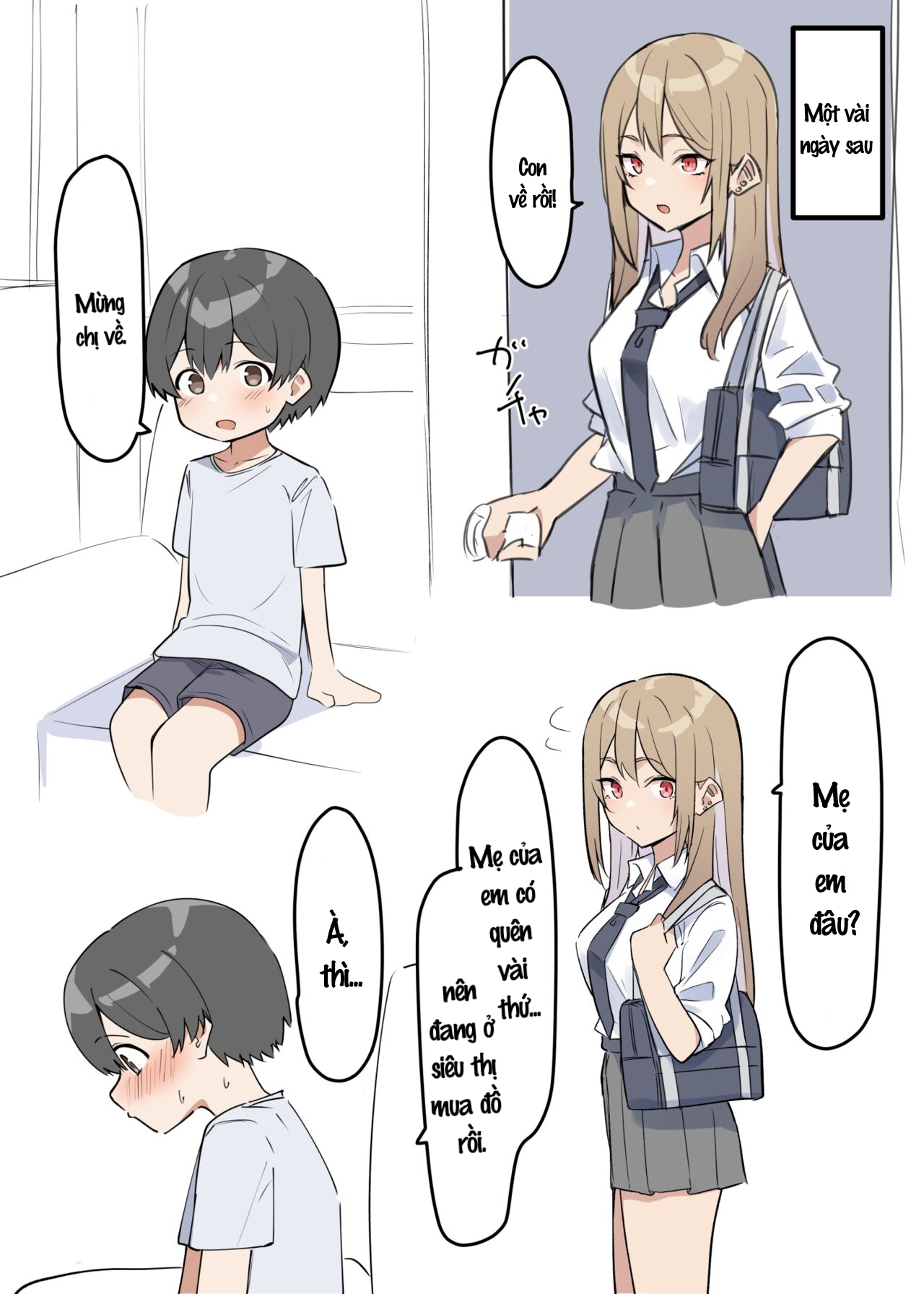 Đọc truyện hentai Saki-chan cùng cậu em trai shota - Chap 2