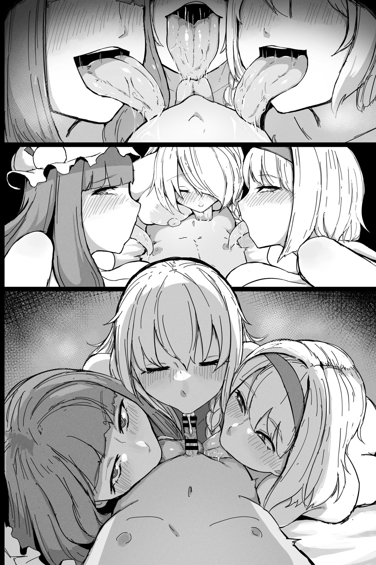 Đọc truyện hentai Ba cô gái múp rụp và cậu bé số hưởng - Oneshot