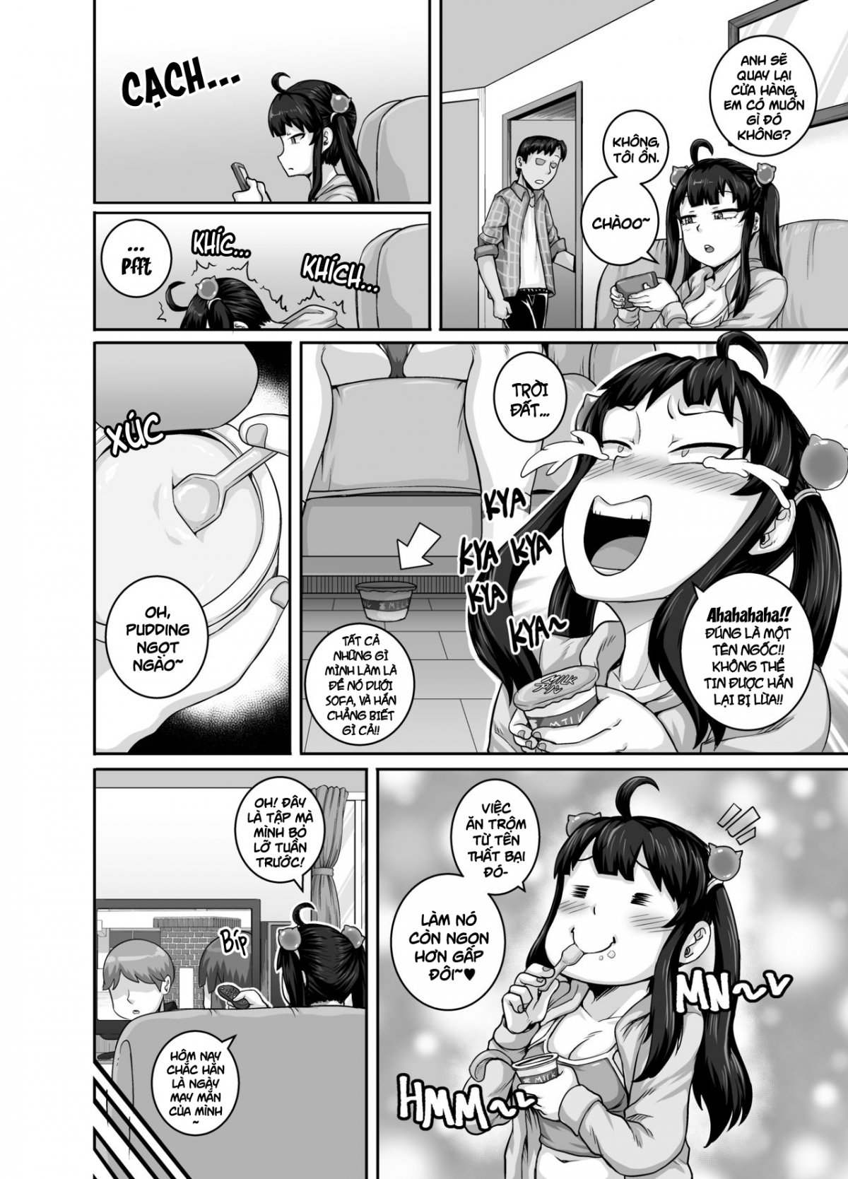 Đọc truyện hentai Em gái(kế) phiền toái cần phải được dạy dỗ!! - Chap 2: Kẻ trộm pudding cần phải bị trừng phạt!!