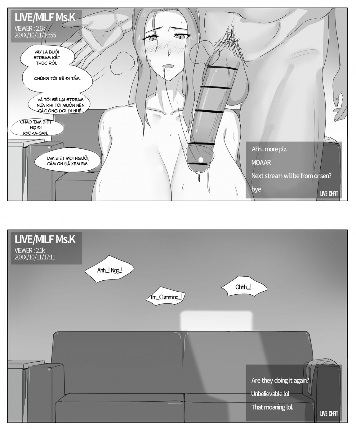 Đọc truyện hentai Buổi stream đầu tiên của Kyoka-san. One-shot