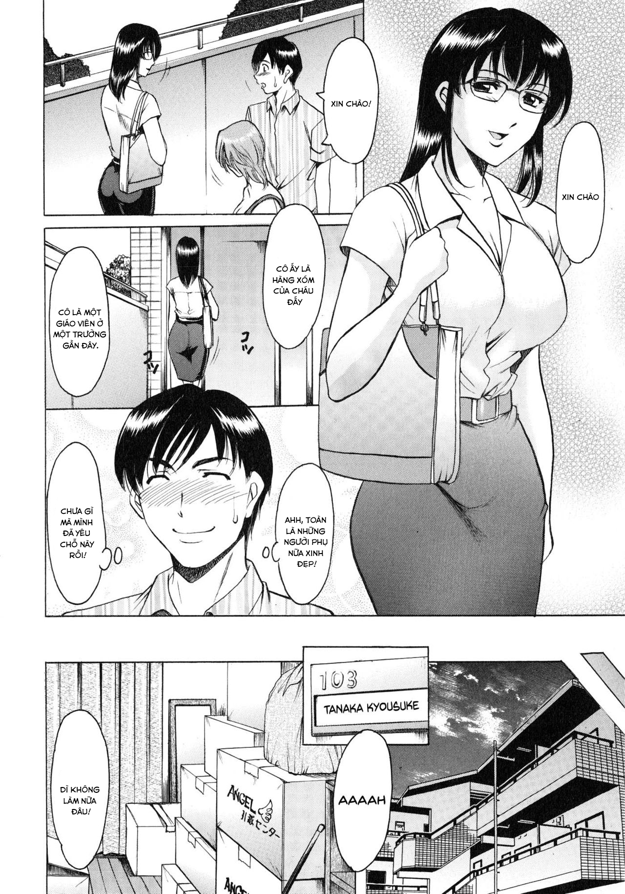 Đọc truyện hentai Yuuwaku no Toshiue Apartment - Chap 1