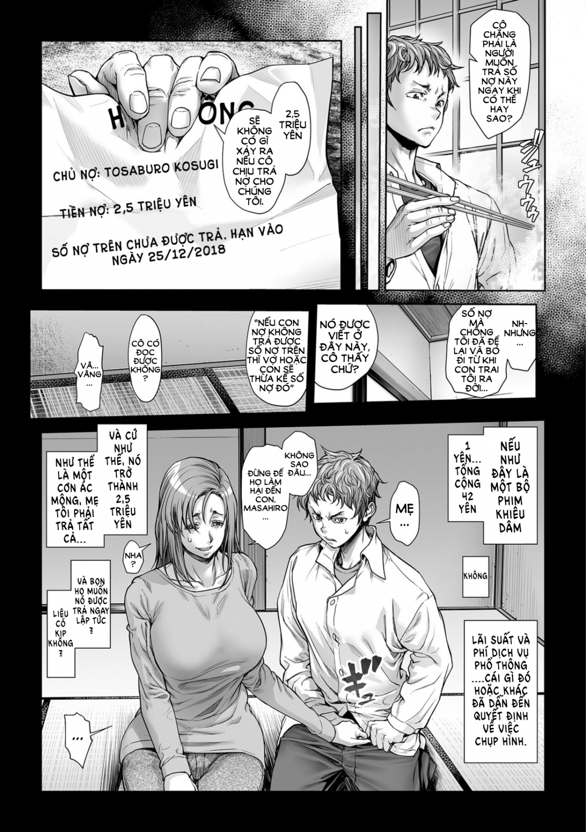 Đọc truyện hentai Zoku Okaa-san wa Shakkin Dorei desu yo - Chap 1