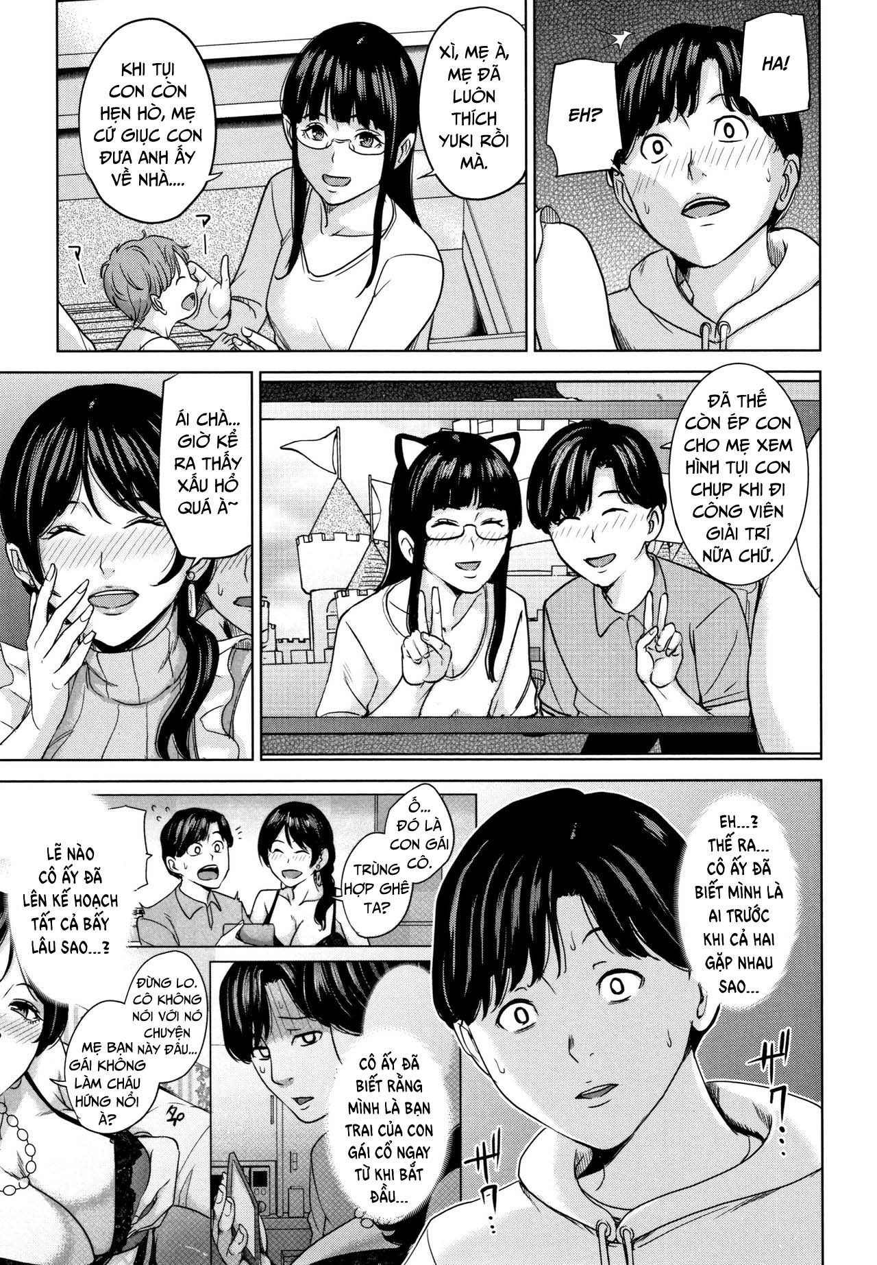 Đọc truyện hentai Kanojo no Mama to Deaikei de - Chap 3