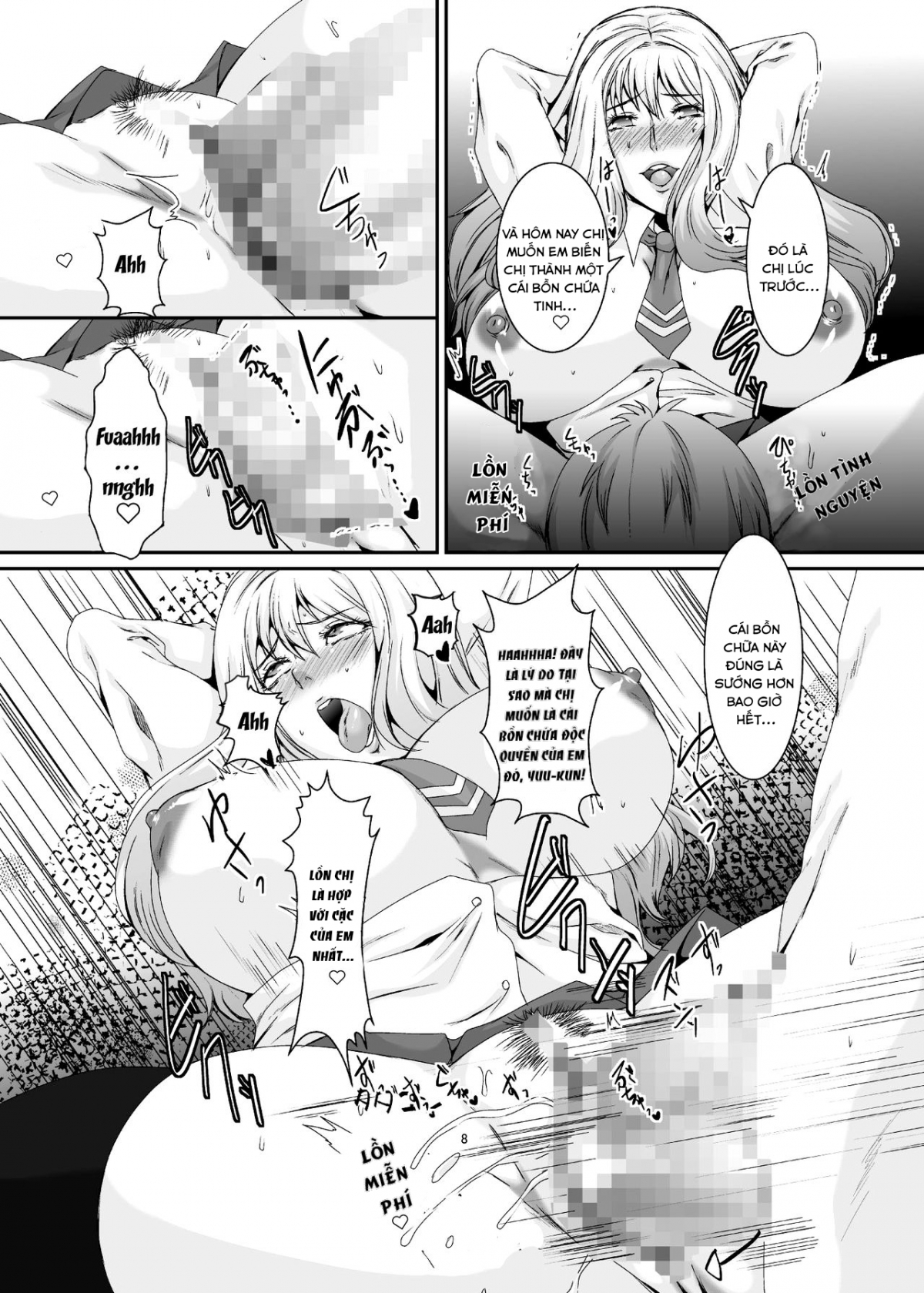 Đọc truyện hentai Oku-sama wa Moto Yariman - Chap 4