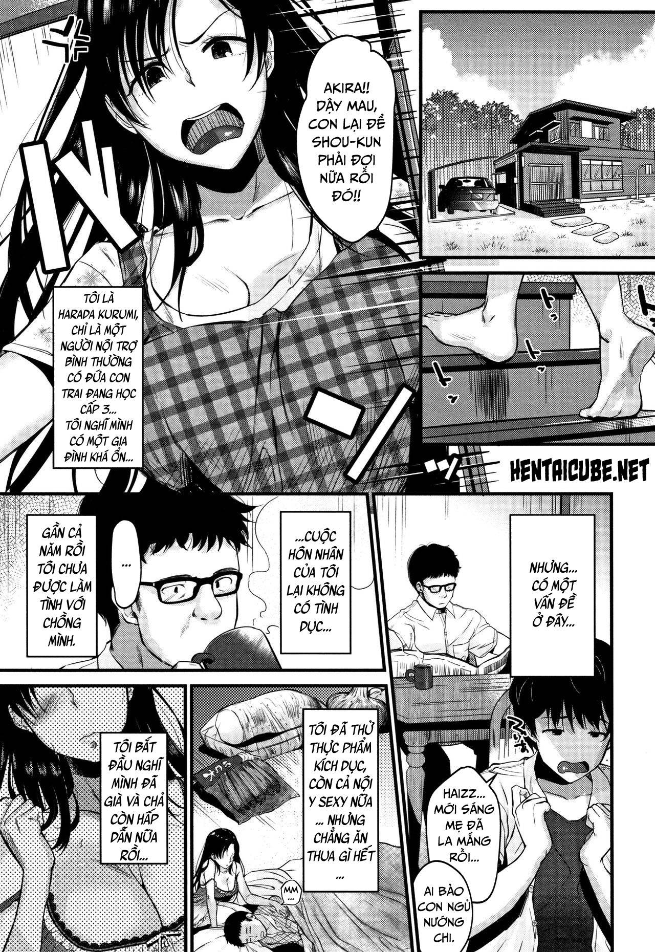 Đọc truyện hentai Kyonyuu Mama no Onayami Kaiketsu Saku!? - Oneshot