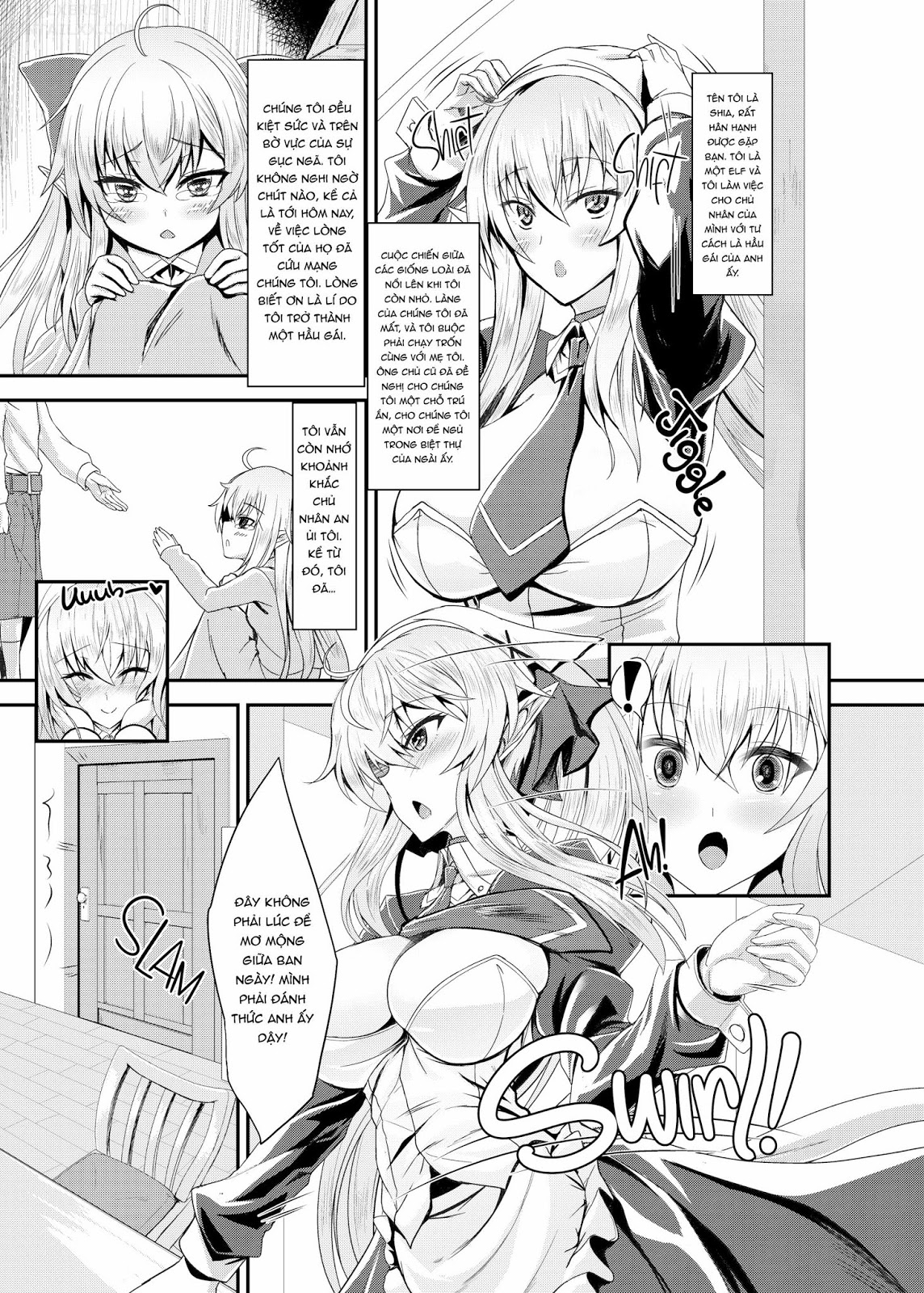Đọc truyện hentai I Love You So, Young Master! - Chap 1 - I Want to Enjoy Wild Sex with My Elf Maid-