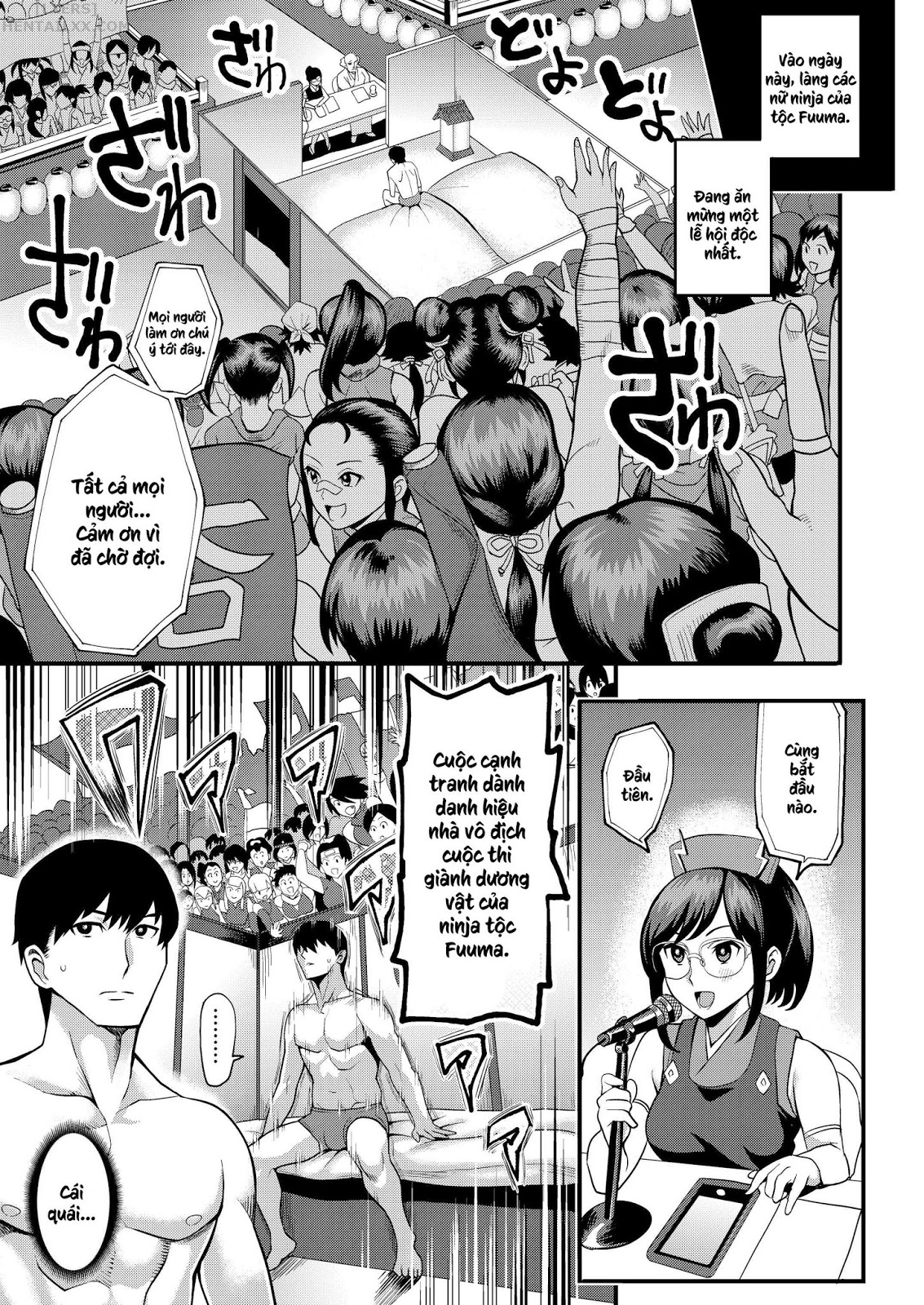 Đọc truyện hentai Oideyo! Kunoichi no Sato - Chap 3: Gekitou! Shinobi Boutaoshi no Maki