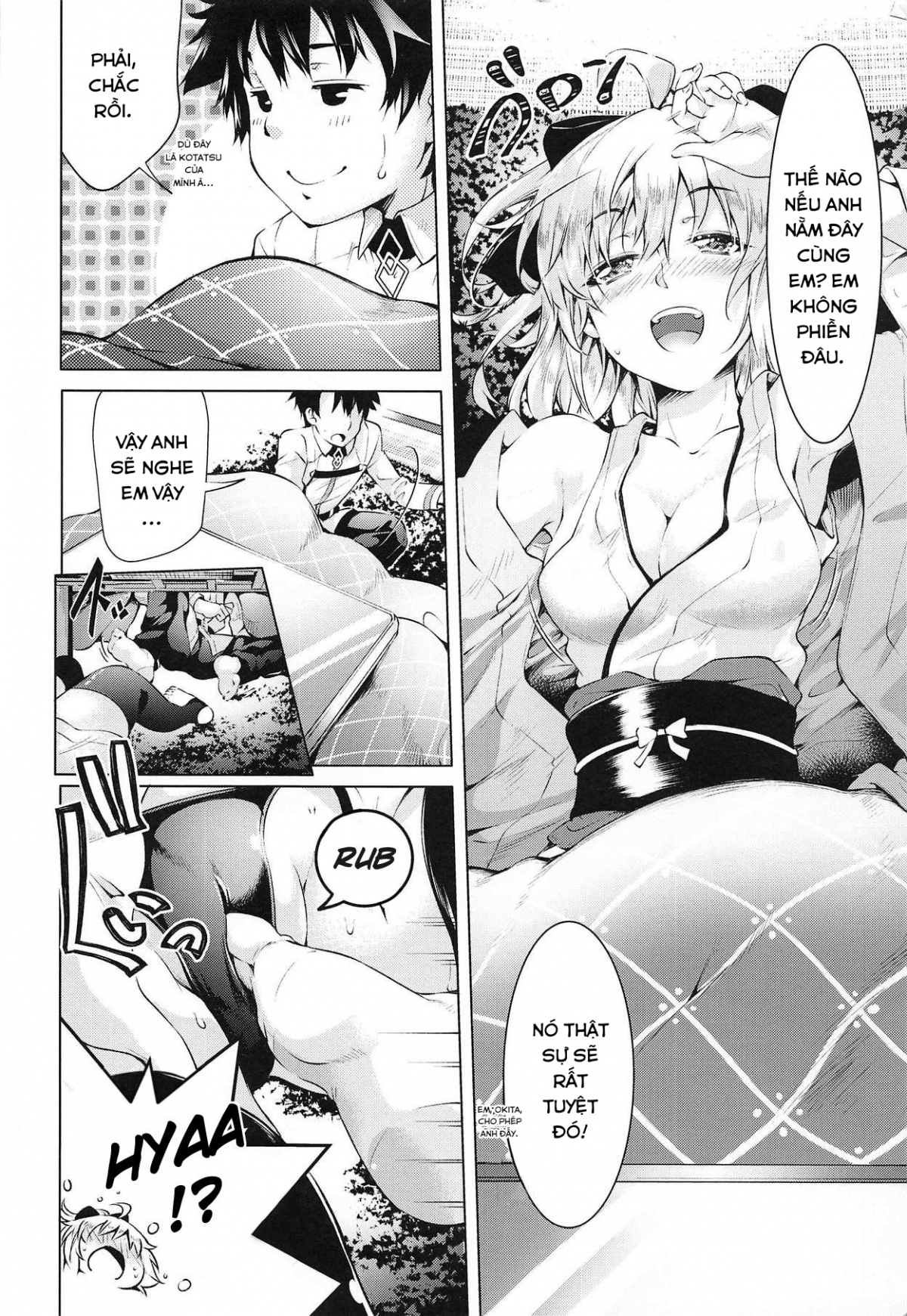 Đọc truyện hentai Okita-san to Kotatsu Ecchi - Oneshot