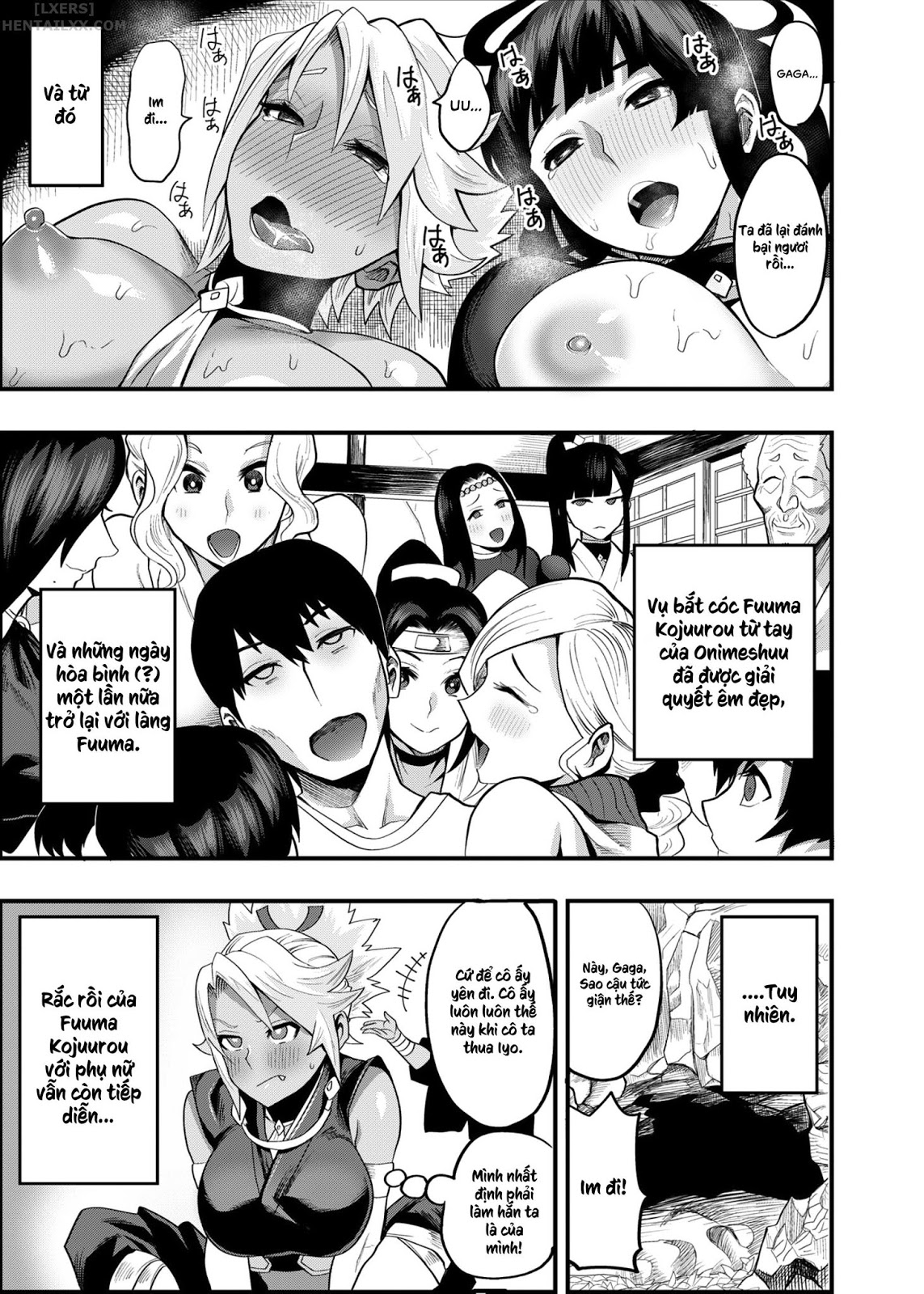 Đọc truyện hentai Oideyo! Kunoichi no Sato - Chap 2: Onimeshuu Kunoichi Gaga Shuurai no Maki