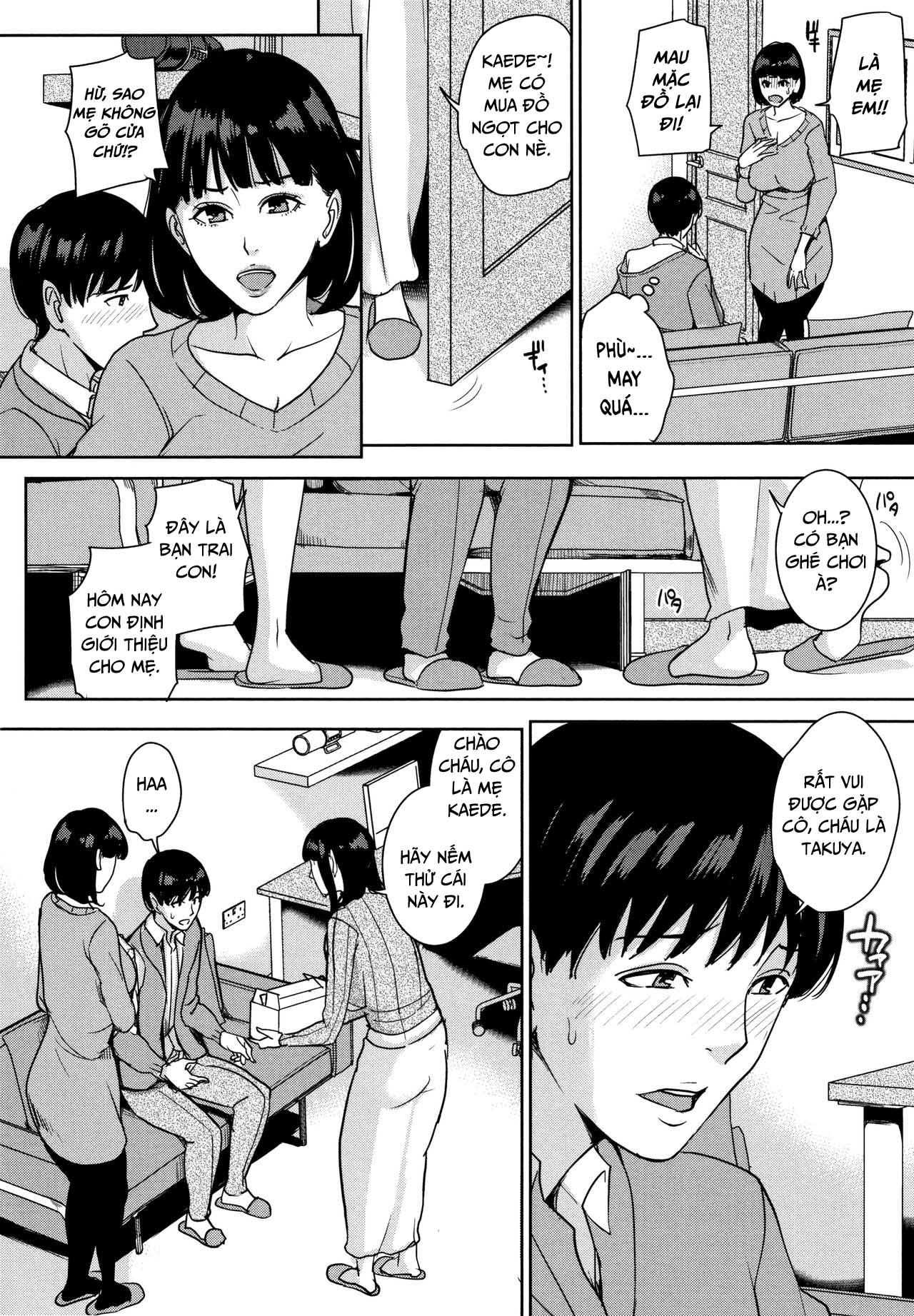 Đọc truyện hentai Kanojo no Mama to Deaikei de - Chap 4
