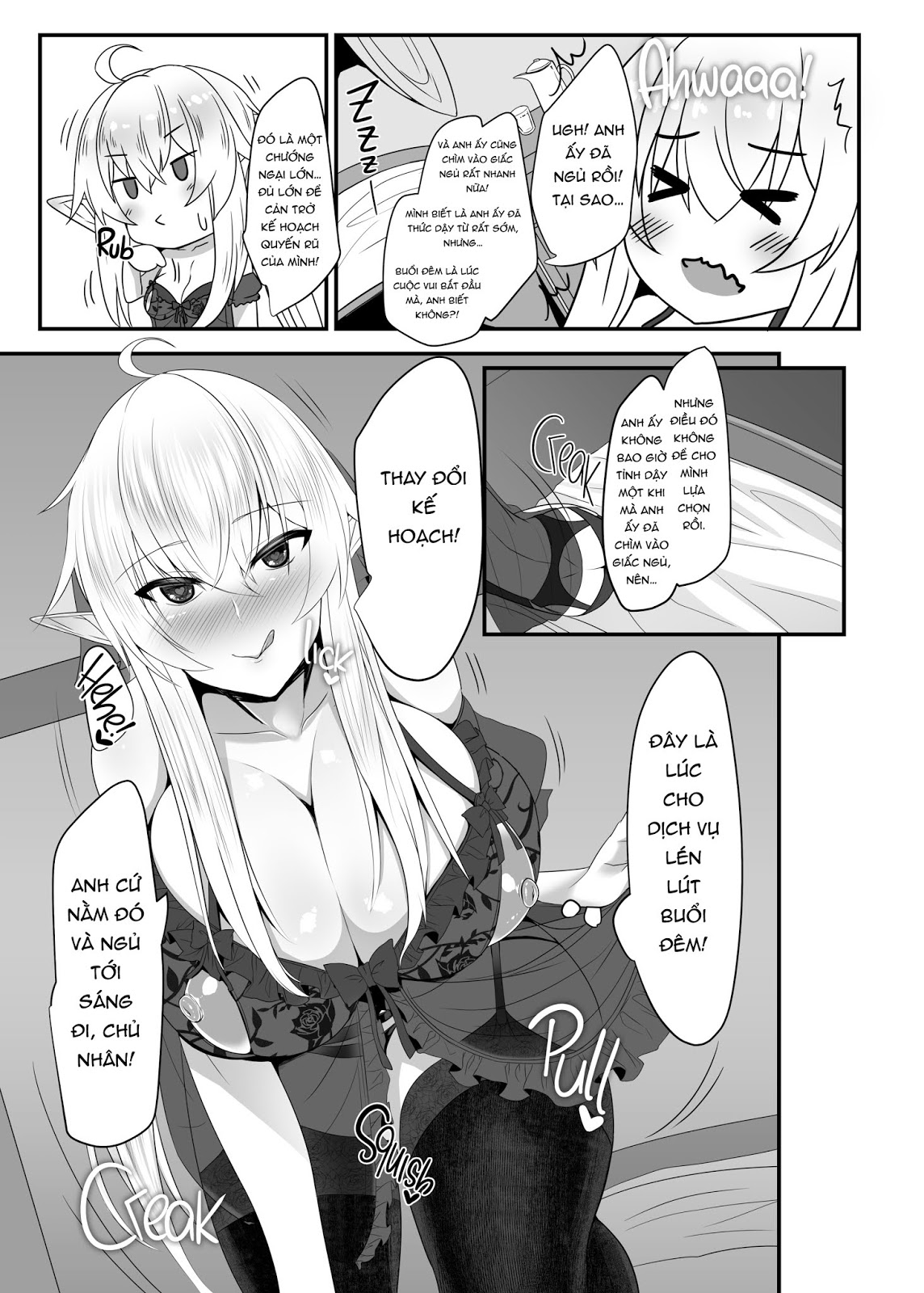 Đọc truyện hentai I Love You So, Young Master! - Chap 3 - I Want My Elf Maid to Sneak Into My Bed at Night with Sexy Lingerie-
