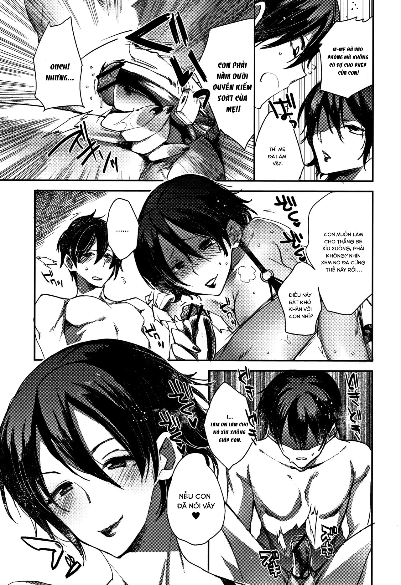 Đọc truyện hentai Musuko o Sakusei shitsukusu Sparta Mama no Seikyouiku - Oneshot