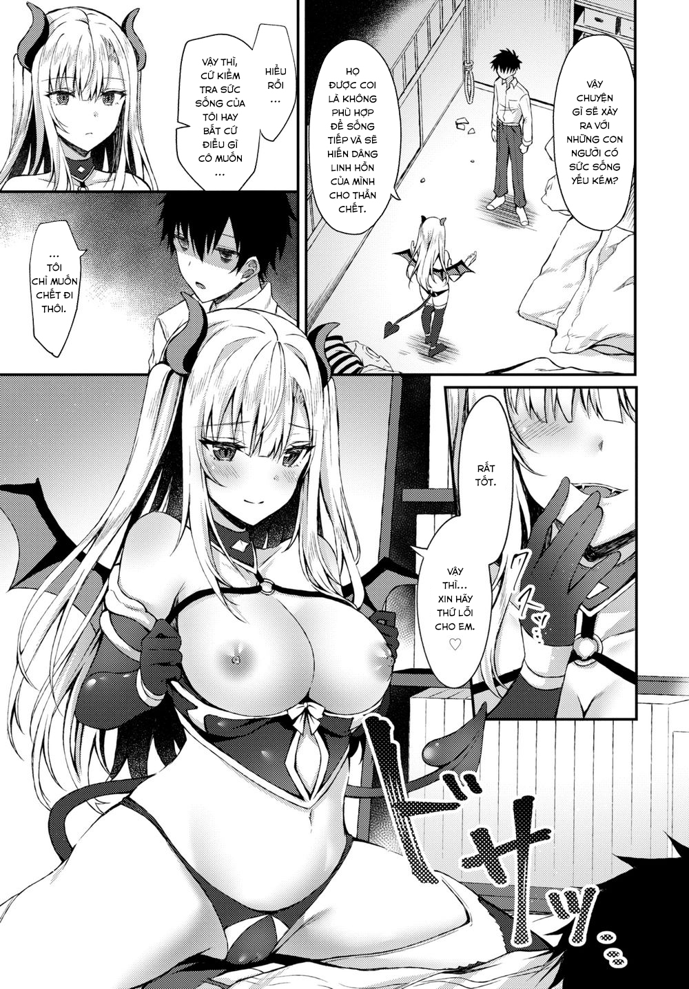 Đọc truyện hentai I Tried to End it All But a Demon Girl Show Up - Oneshot [Không Che]