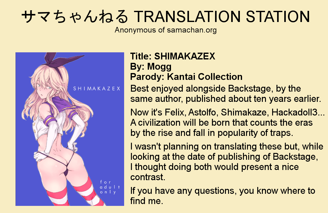 Đọc truyện hentai SHIMAKAZEX - Oneshot