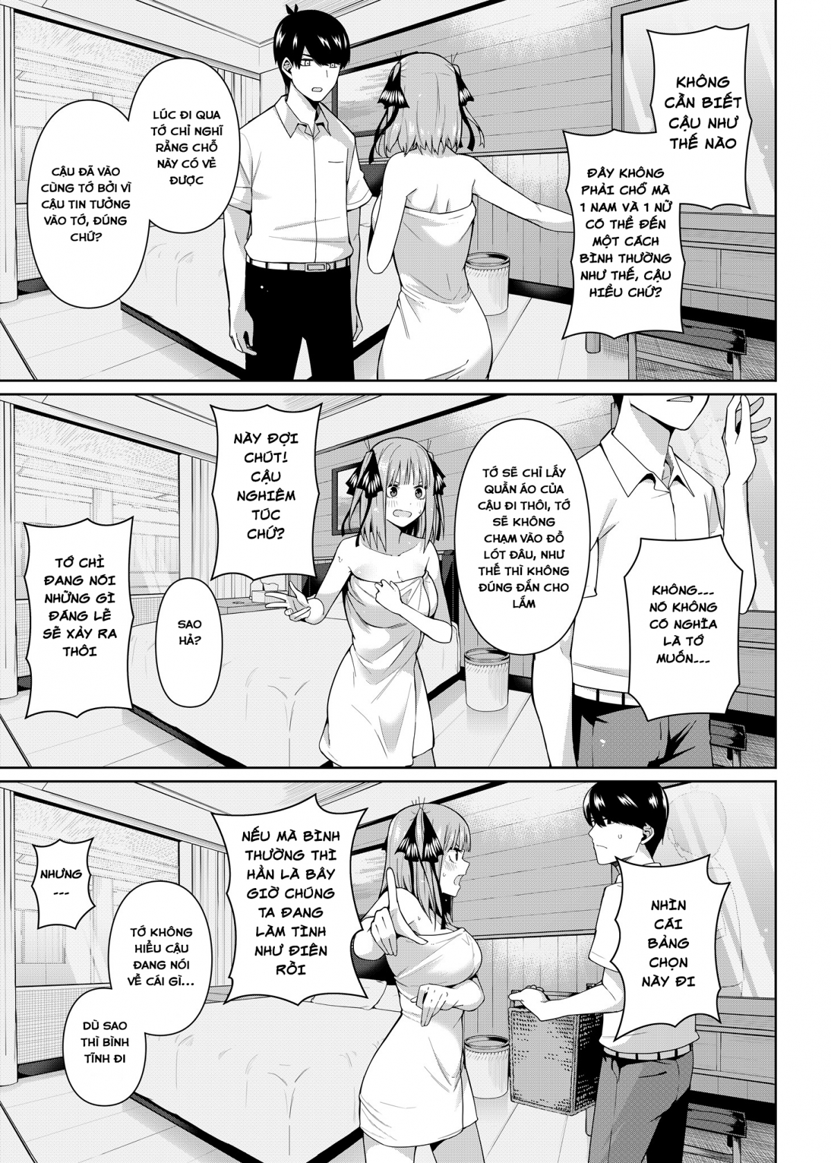 Đọc truyện hentai Nibun no Yuudou (Gotoubun no Hanayome) - Oneshot
