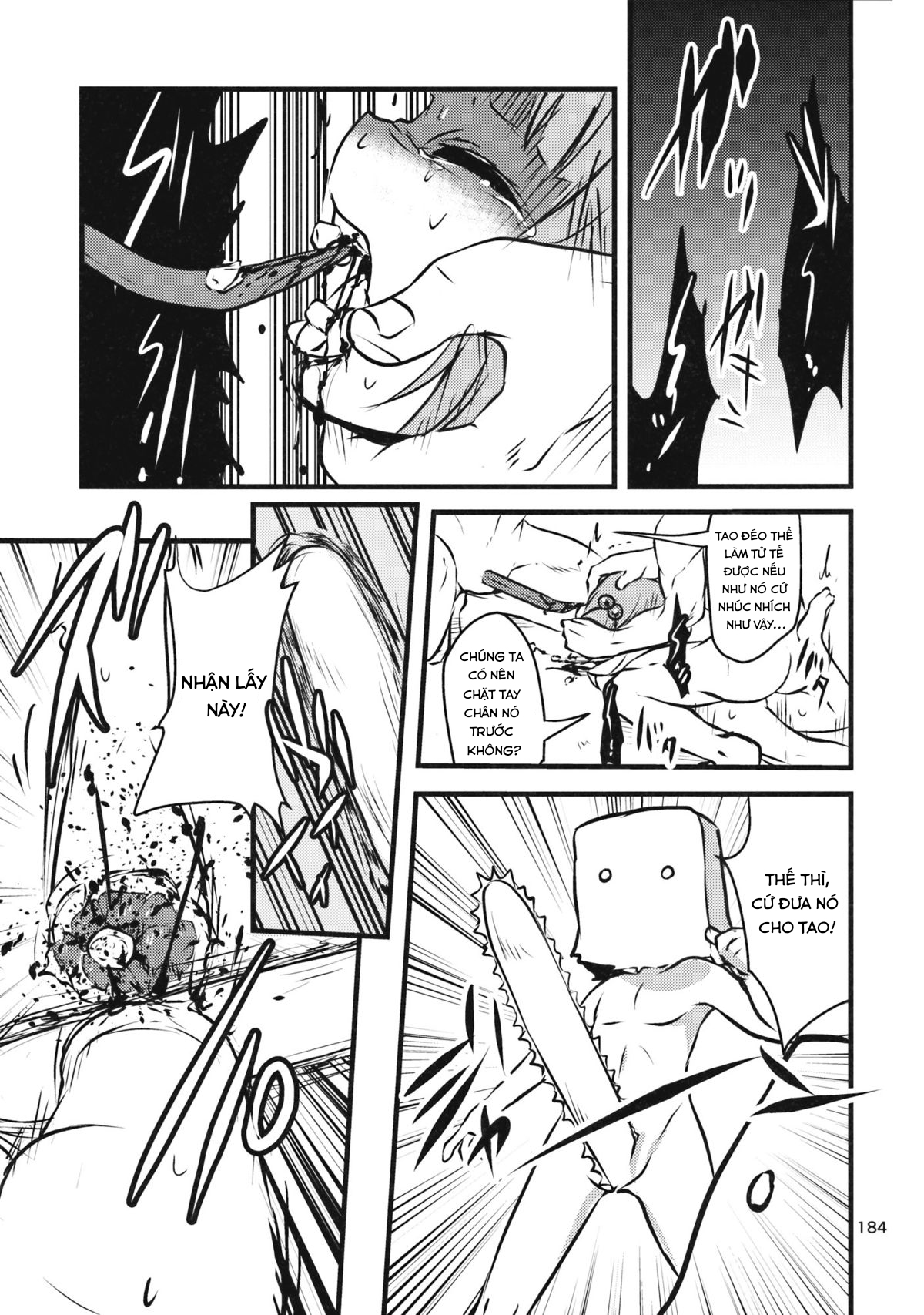 Đọc truyện hentai Tuyển tập guro ngắn( Touhou Project) - Nitori bị hội anh em đam mê dụng cụ ghé thăm