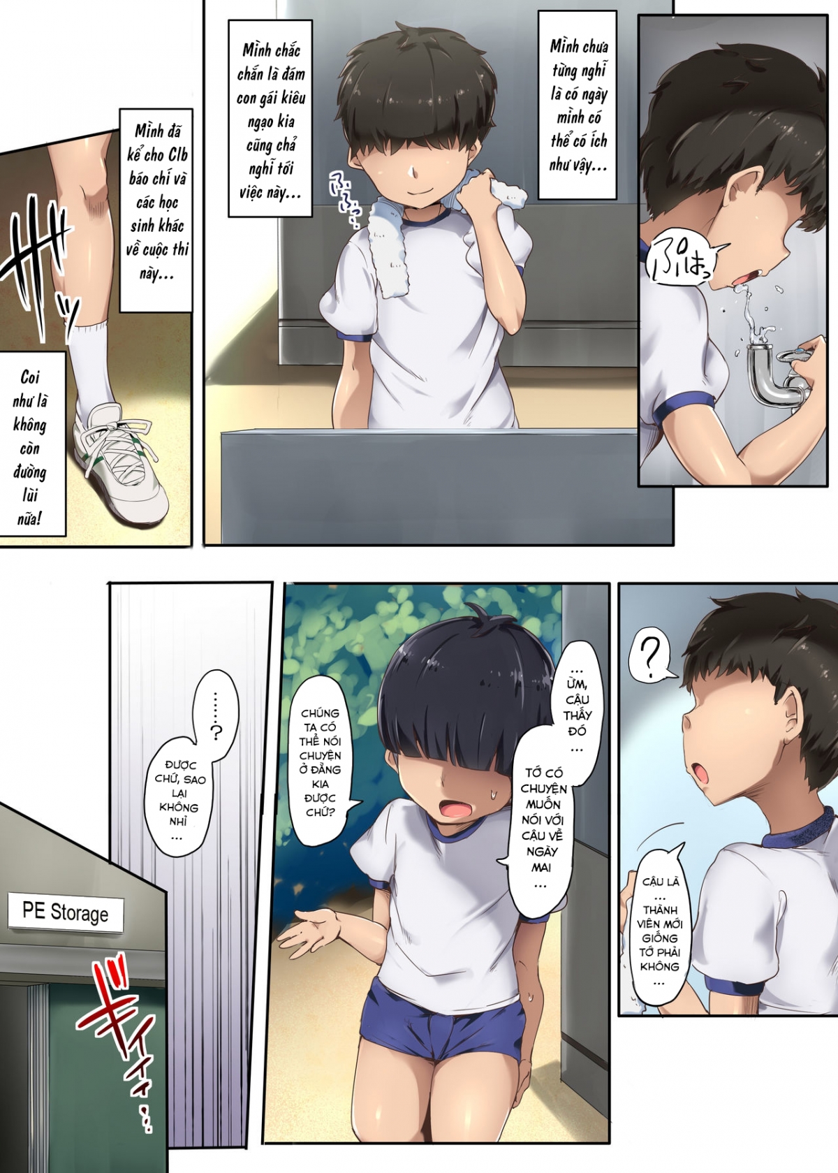 Đọc truyện hentai Ashidorei ni natta Danshi Rikujoubu - Oneshot [Vanilla]