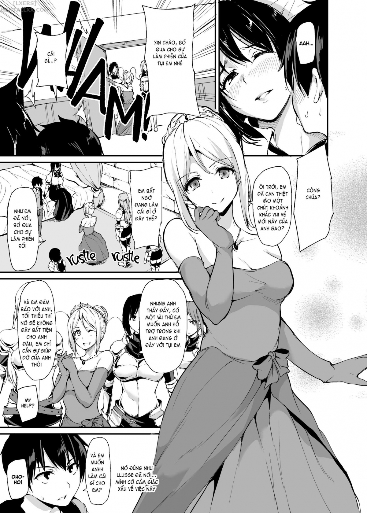 Đọc truyện hentai Tales of a Harem in Another World - Chap 3 - Creampie the Lady Knights!