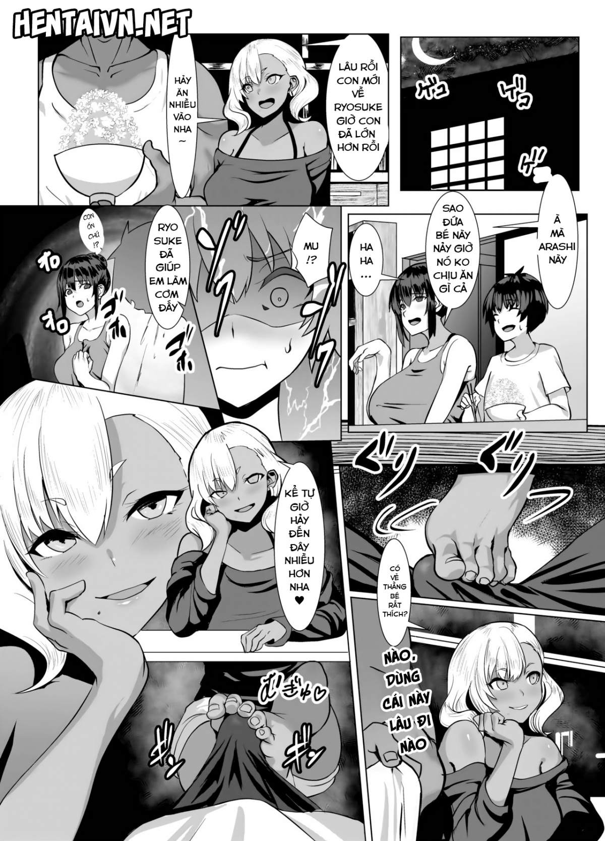Đọc truyện hentai Kuro Gal Hitozuma to Natsuyasumi - Oneshot