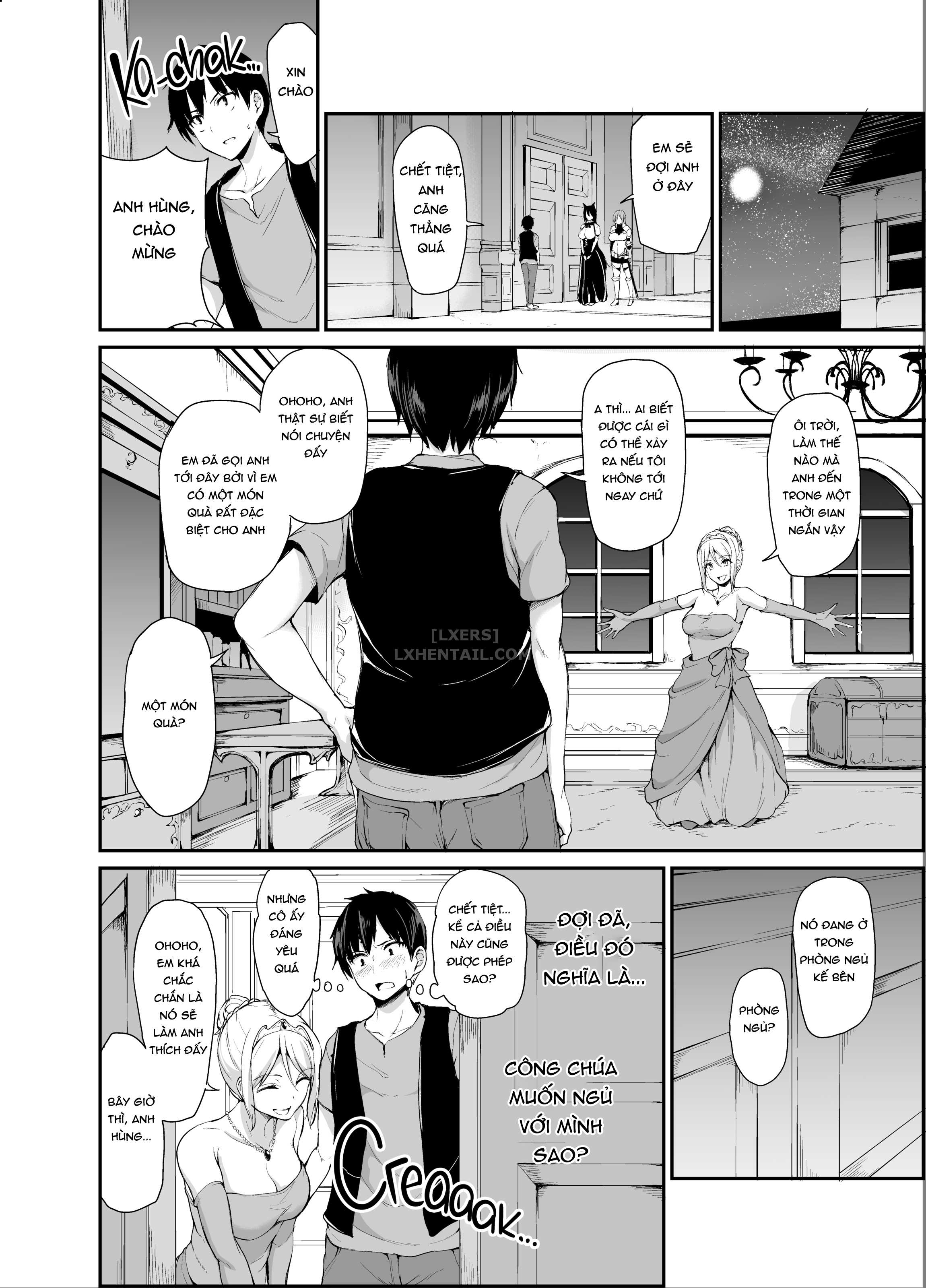 Đọc truyện hentai Tales of a Harem in Another World - Chap 4 - Opulence and Beauty!? Orgy in the Queens Chamber!