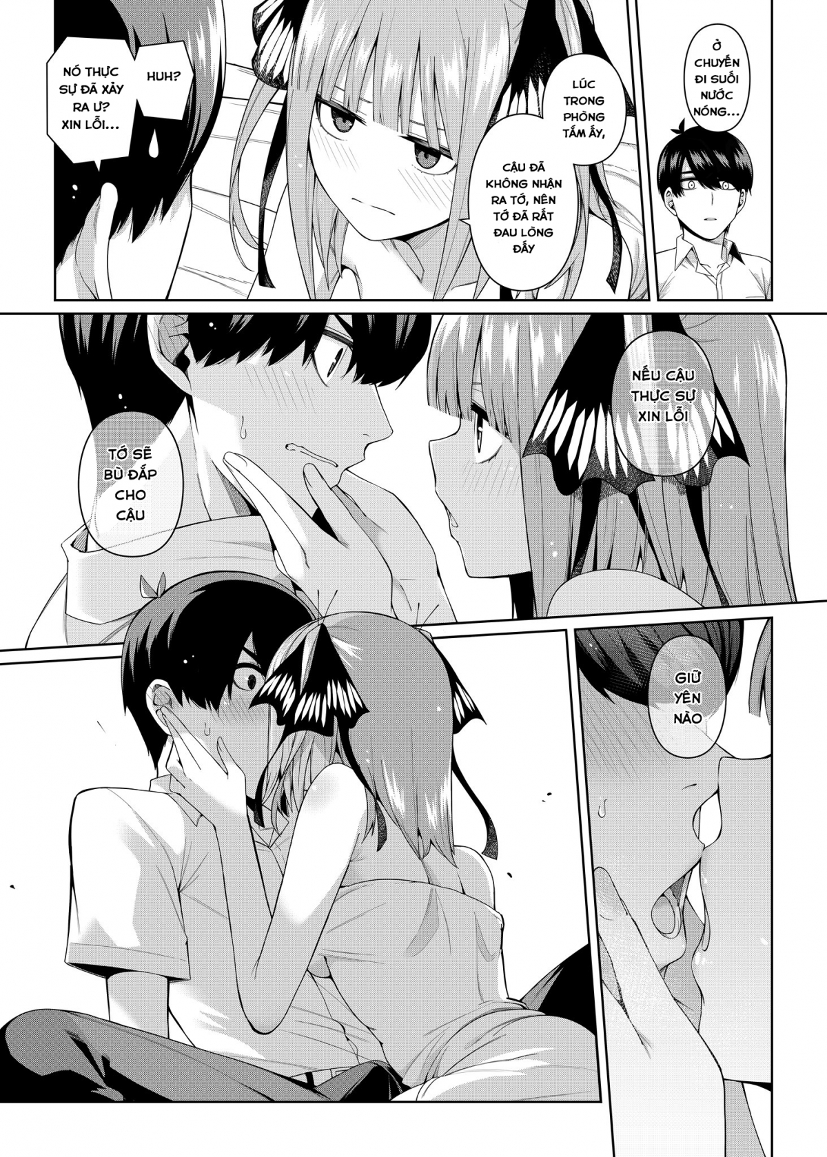 Đọc truyện hentai Nibun no Yuudou (Gotoubun no Hanayome) - Oneshot